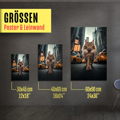 Maine Coon in New York - Poster und Canvas