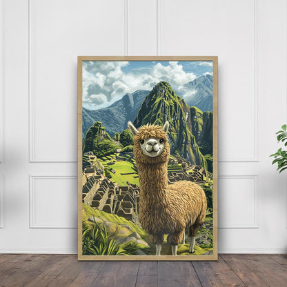 Alpaka am Machu Picchu