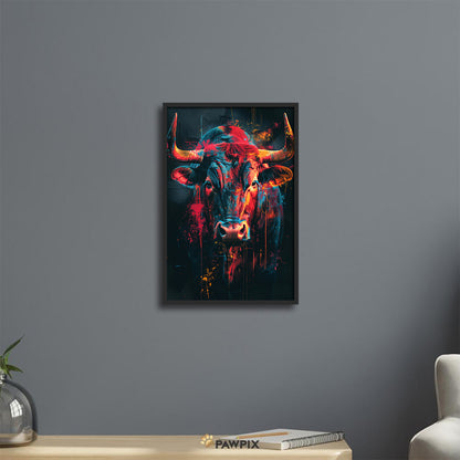 Color Bull - Abstraktes Stier Poster